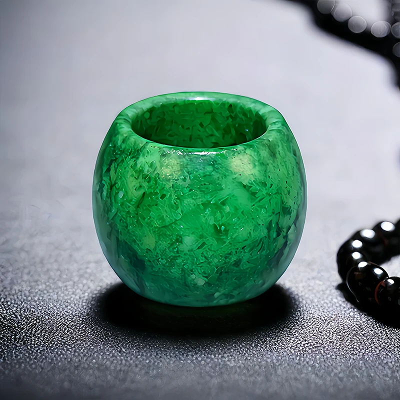 Event Suppliers - 22mm zielone pierścionki z jadeitu dla