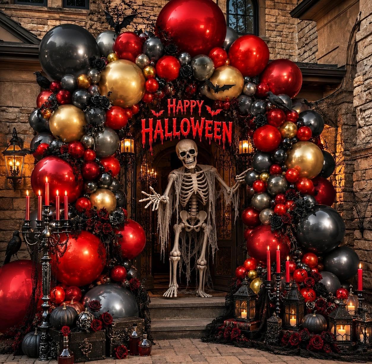 Balloon Arch Kit - Zestaw balonów na Halloween – podwójnie