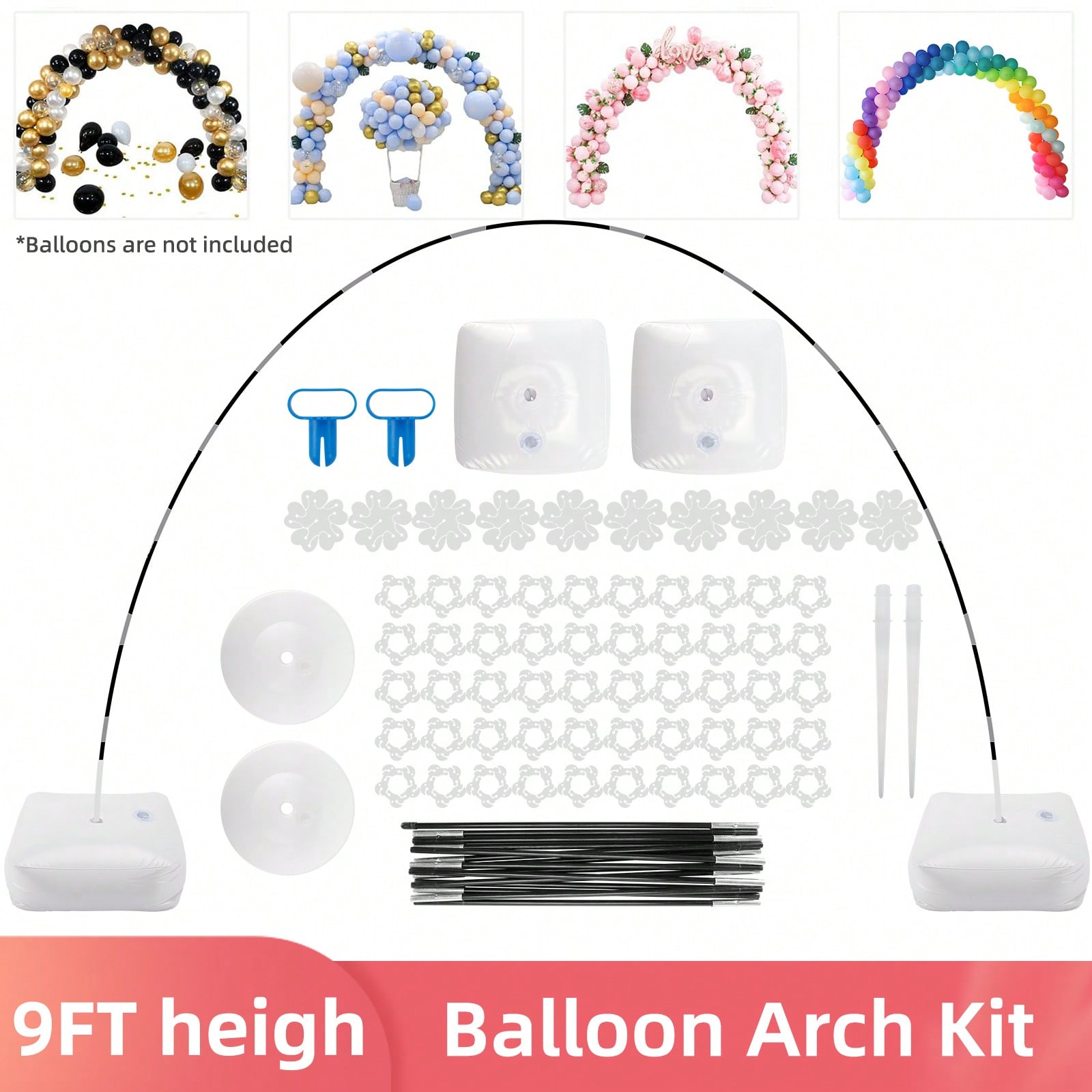 Balloon Arch Kit - 1 zestaw stojaka na łuk balonowy,