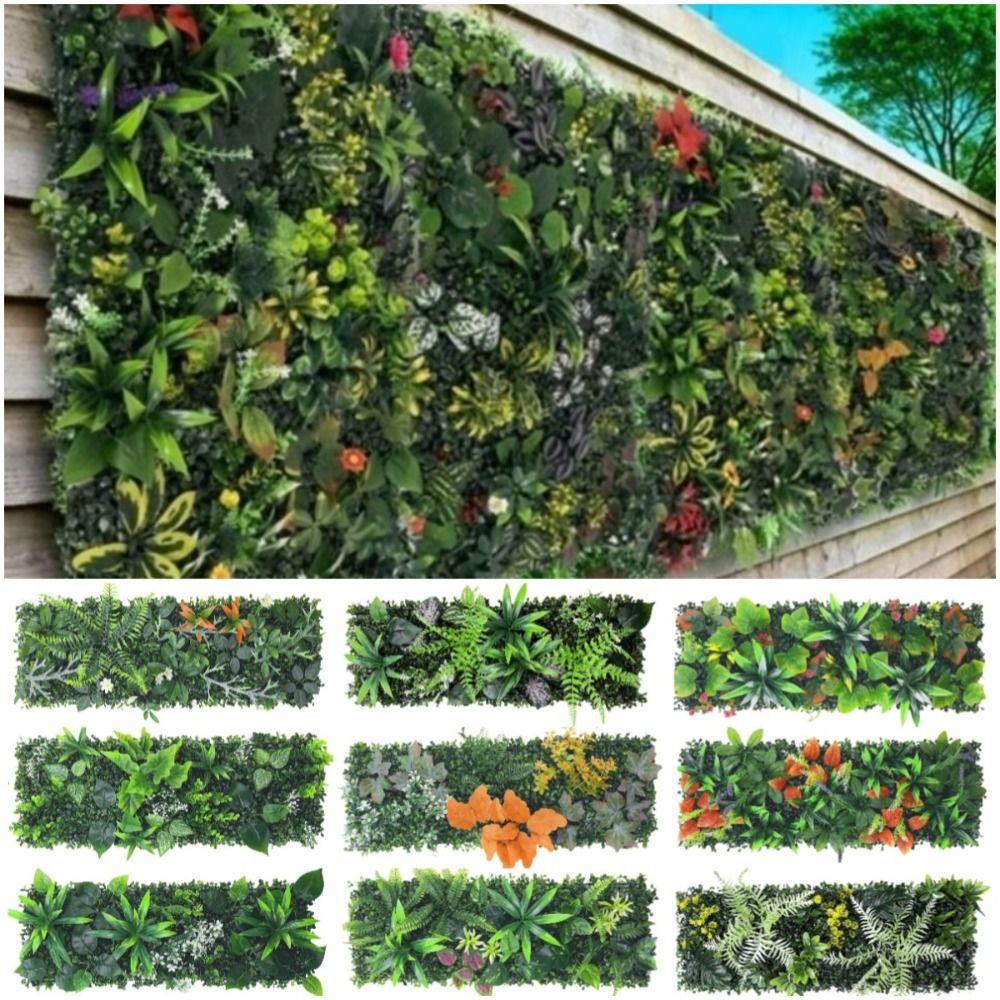 Flower Wall Panel - Panel z sztucznych roślin do samodzielnego